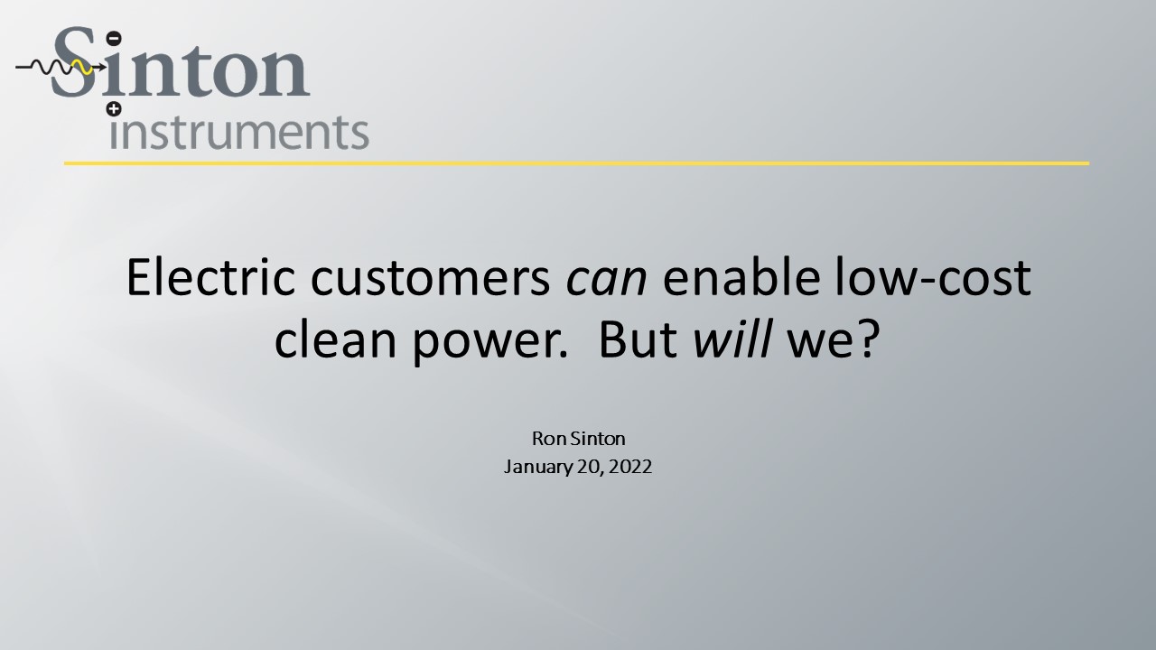 Electric customers can enable low-cost clean power. But will we?