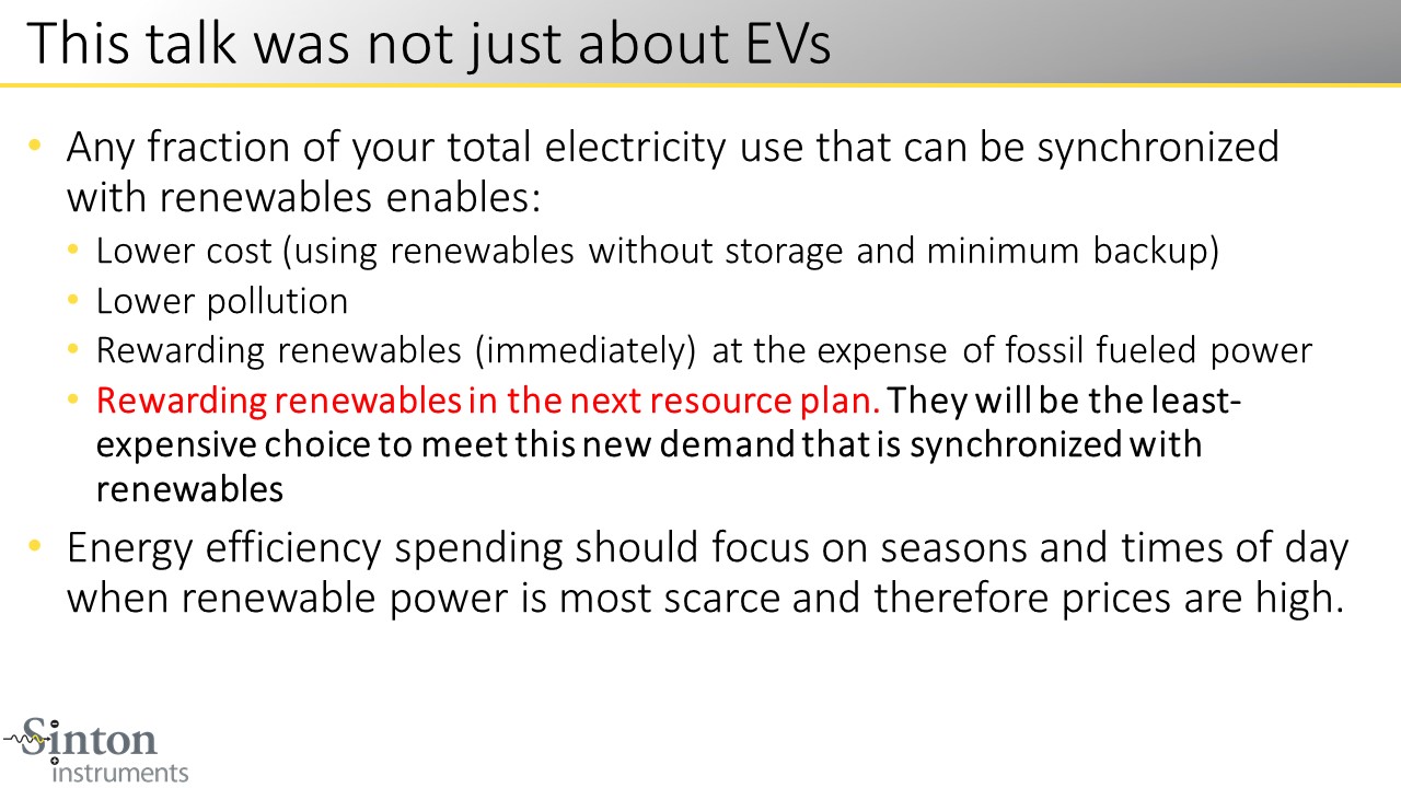 This talk was not just about EVs